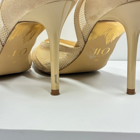 JLO JENNIFER LOPEZ Mandrea d'Orsay Pump 3.5" Stiletto Tan Women's Size 6/36.5 - Picture 2 of 9